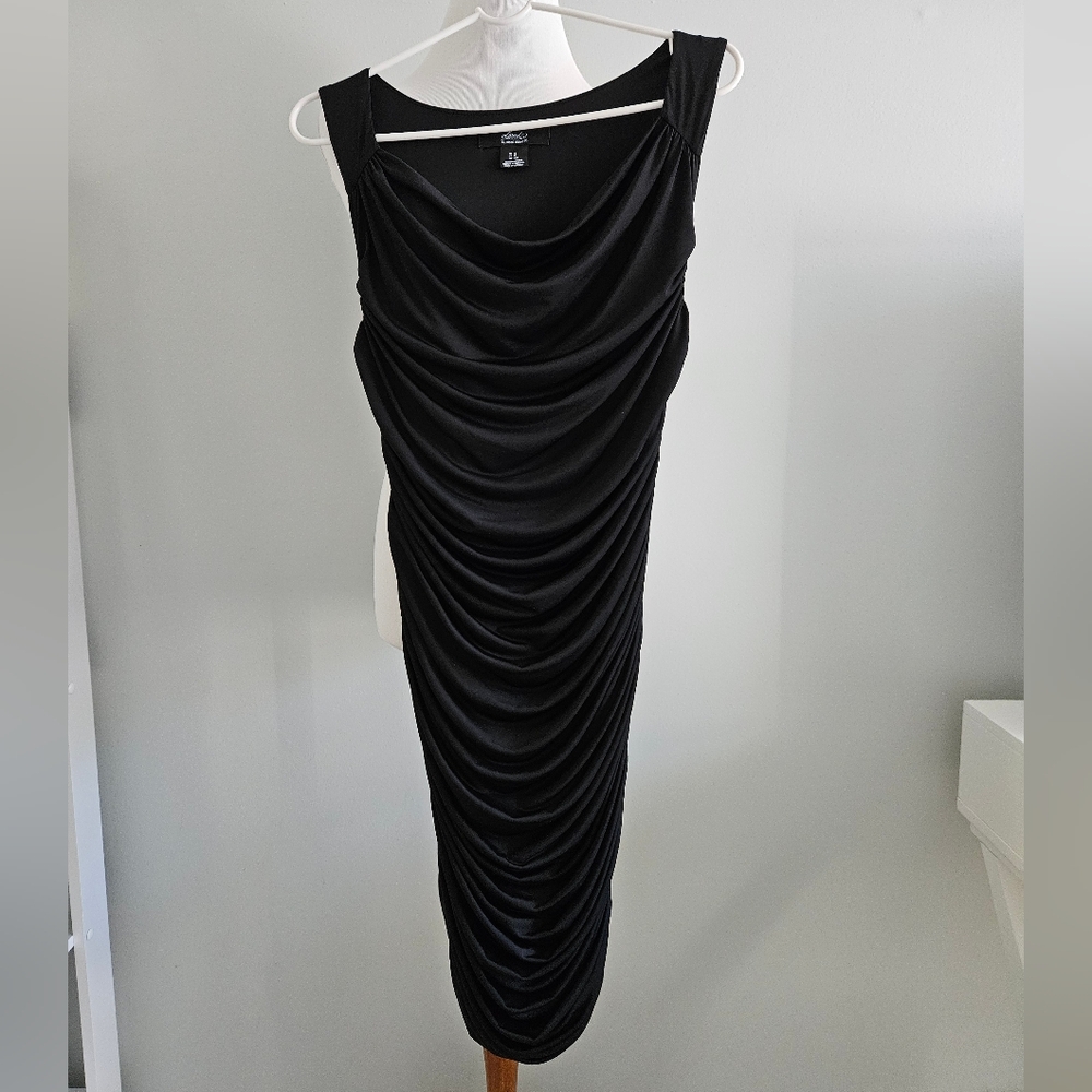 Loved | Black Draped Dress